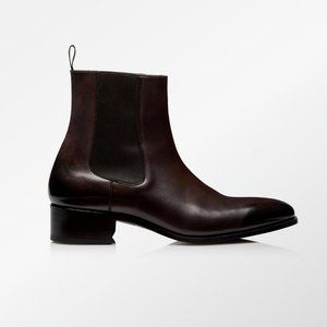 Mens Burnished Leather Chelsea Alec Boot